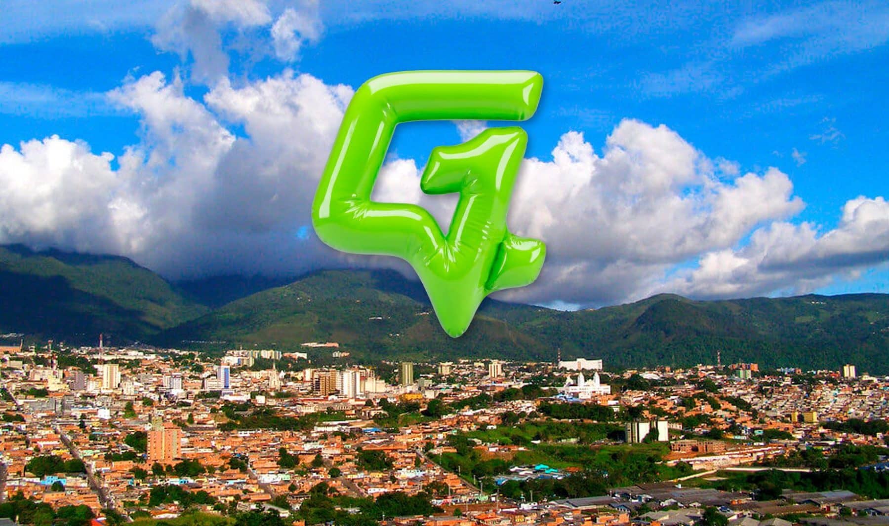 Vista aérea de San Cristóbal con el símbolo de Generación
