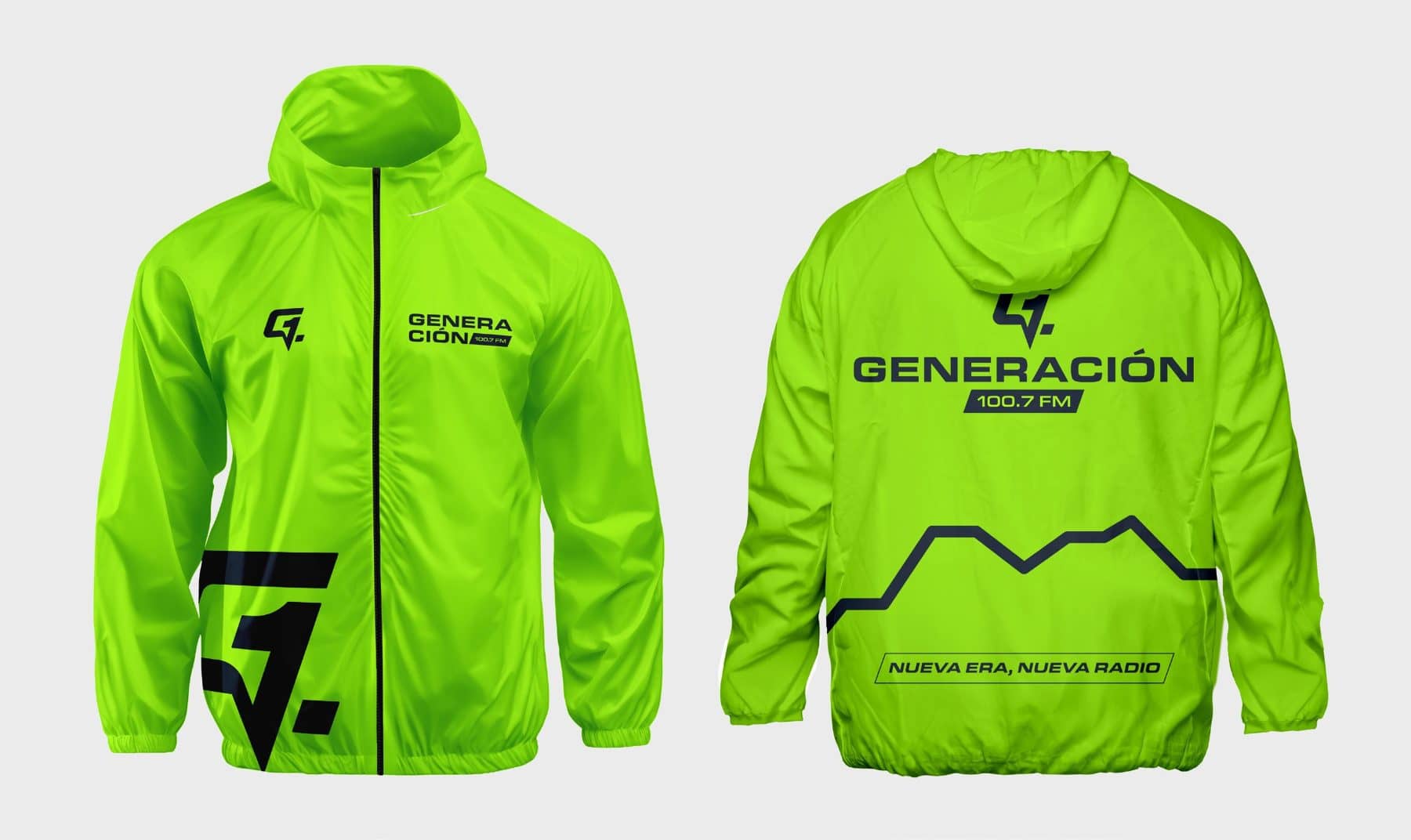 Chaquetas verde lima de Generación 100.7 FM